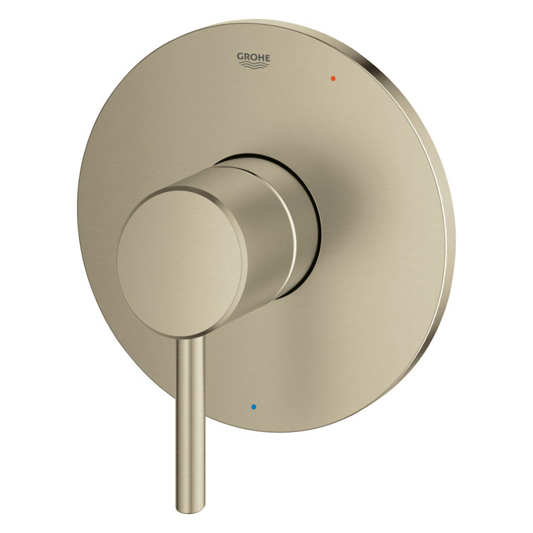 Concetto Sleek Brushed Nickel Wall-Mounted Shower Valve Trim