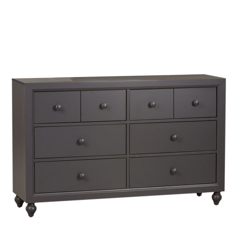 Cottage Dark Gray 6-Drawer Dresser with Soft Close