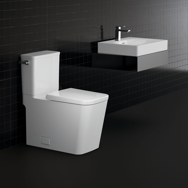 EcoLuxe Alpine White Dual Flush High-Efficiency Elongated Toilet