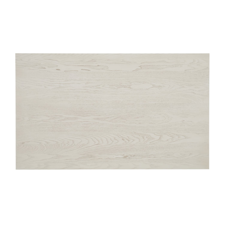 Smokey White and Dark Gray Farmhouse Solid Wood Dining Table