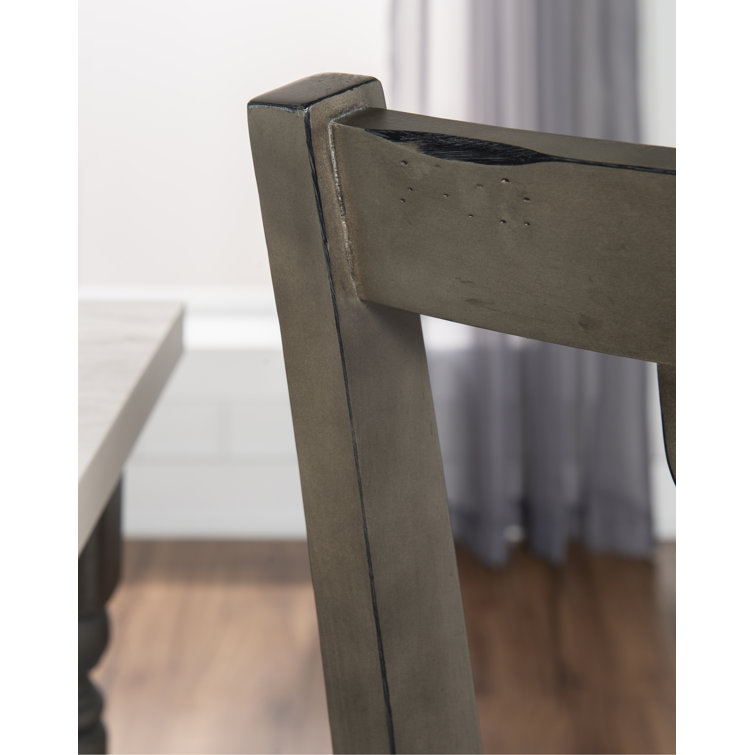 Elegant Gray Upholstered Side Chair with Turned Legs