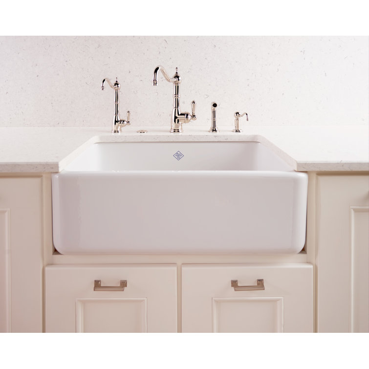 Modern 11" Polished Nickel Brass Kitchen Faucet with Side Spray
