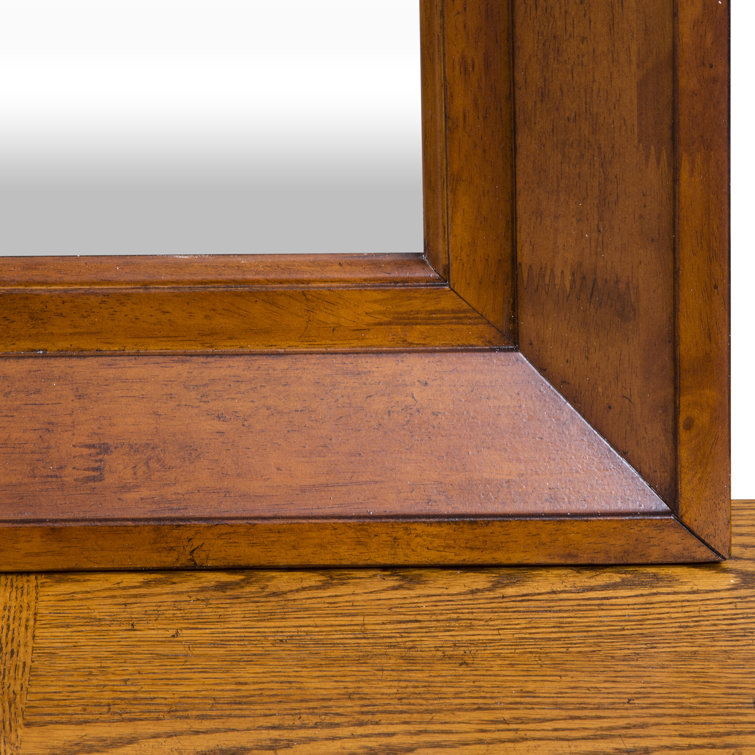 Grandpa's Cabin Aged Oak Queen Sleigh Bedroom Set with Dresser & Mirror