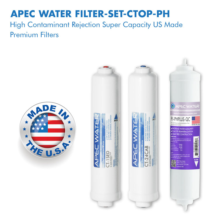 APEC 10-Inch Alkaline Countertop Replacement Filter Set