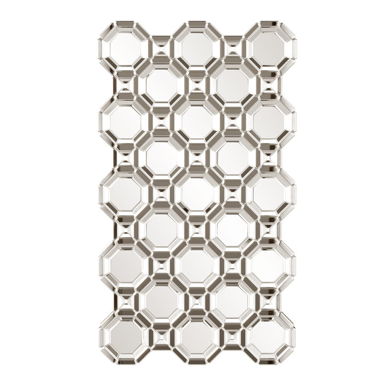 Elegant 75'' Beveled Wood Frame Mosaic Mirror