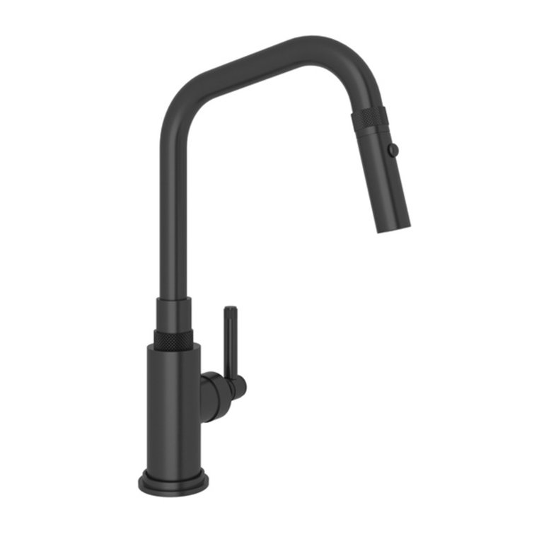Elegant Nickel 16'' Classic Kitchen Faucet with Pull-out Spray