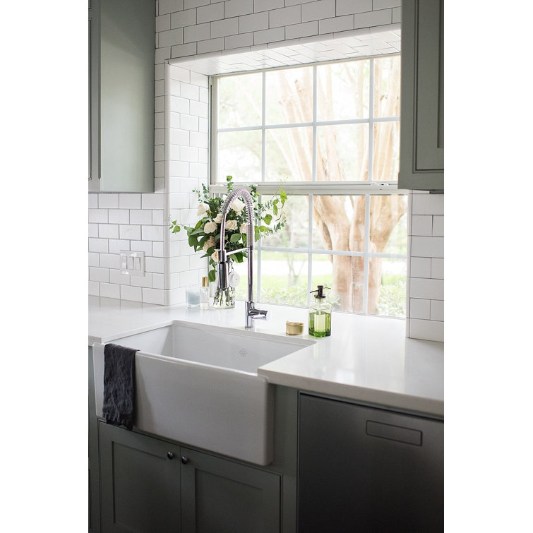 Contemporary Polished Nickel Kitchen Faucet with Pull-out Spray