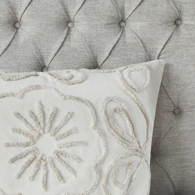 Ivory King Tufted Cotton Chenille Coverlet Set