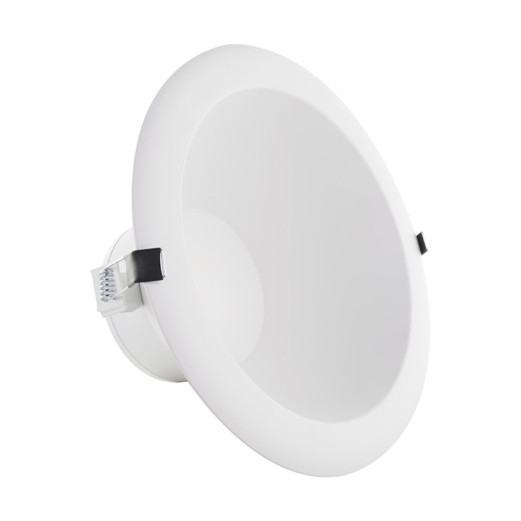 Modern White Aluminum 6-Inch LED Downlight, Energy Star Certified