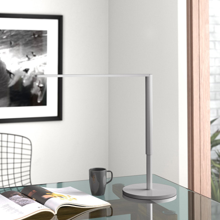 Sleek Lady7 Silver Adjustable LED Desk Lamp with USB