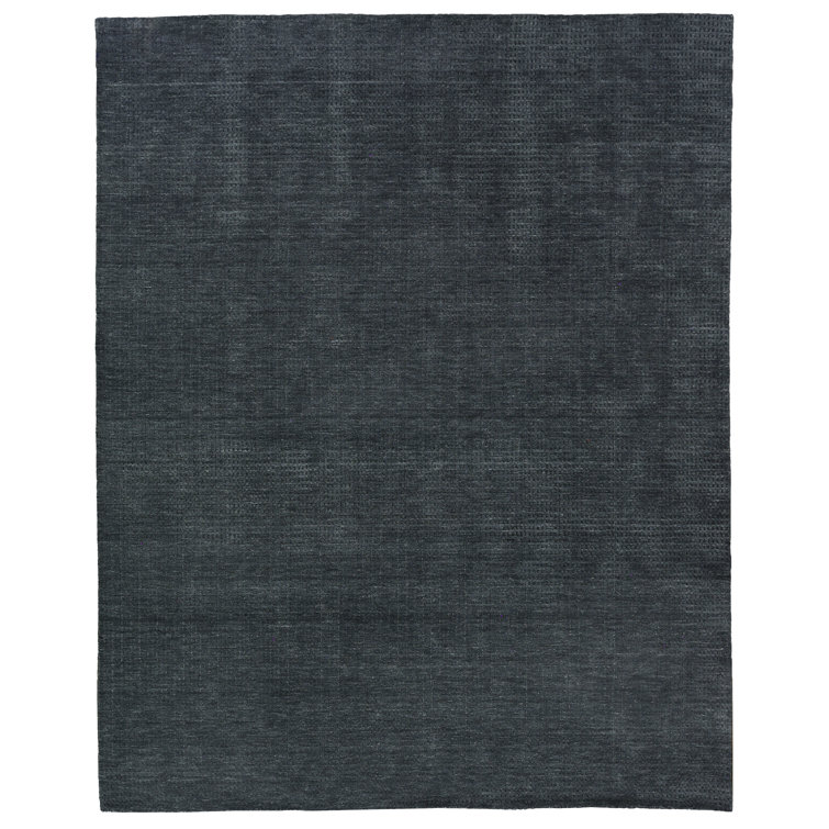 Handmade Charcoal Sheepskin Rectangular 10' x 14' Rug