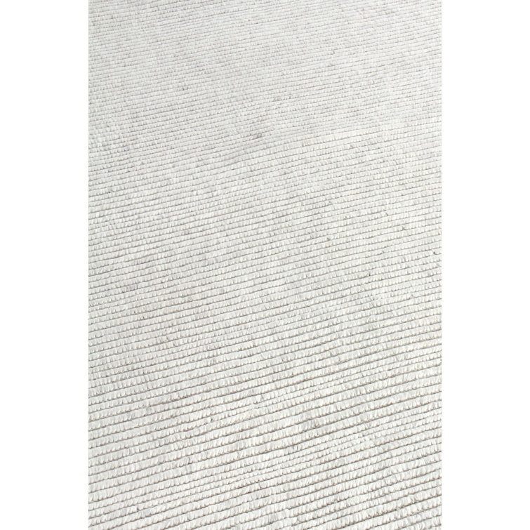 Ivory Hand-Knotted Wool Rectangular 8' x 10' Rug