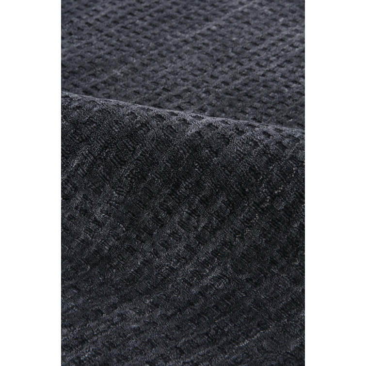 Handmade Charcoal Sheepskin Rectangular 10' x 14' Rug