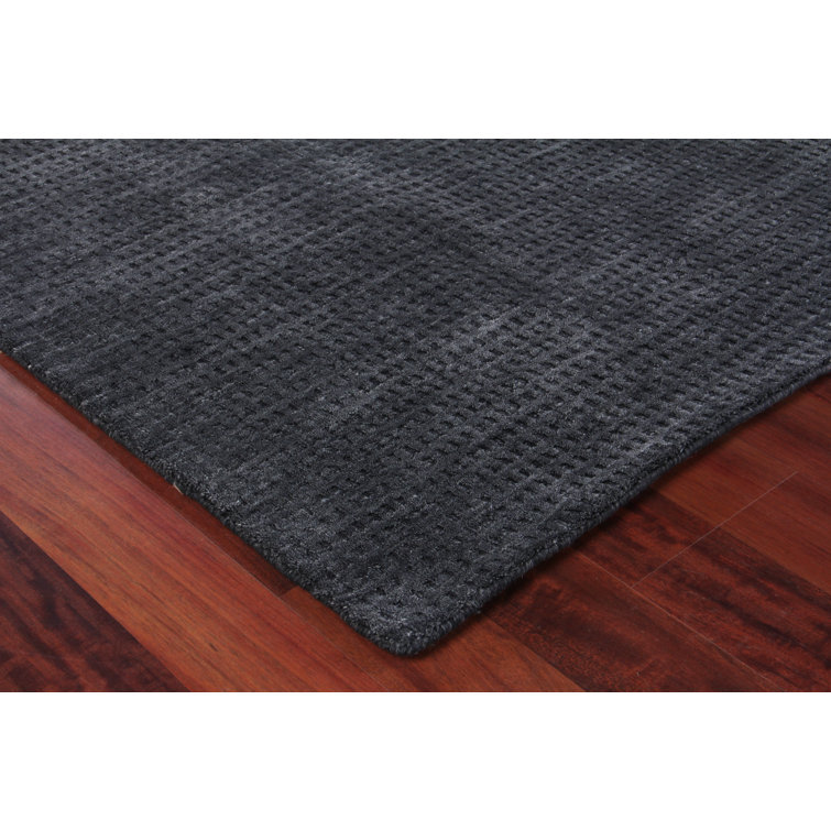 Handmade Charcoal Sheepskin Rectangular 10' x 14' Rug