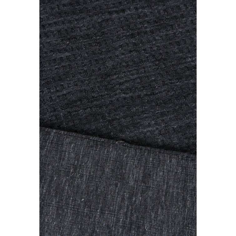 Handmade Charcoal Sheepskin Rectangular 10' x 14' Rug