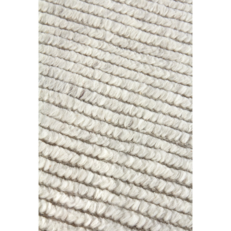 Ivory Hand-Knotted Wool Rectangular 8' x 10' Rug