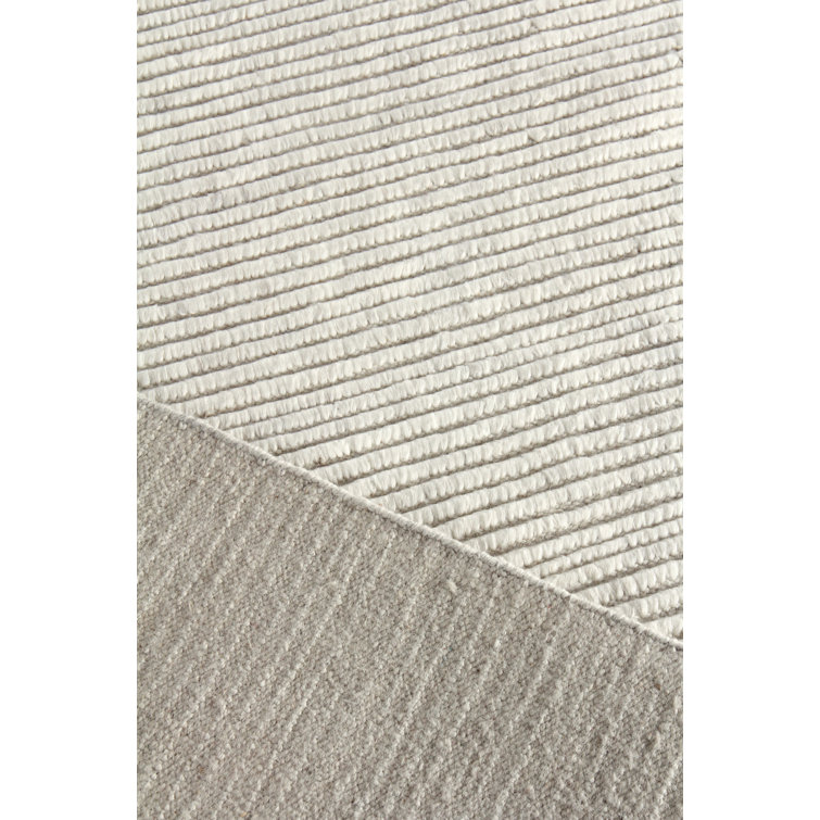 Ivory Hand-Knotted Wool Rectangular 8' x 10' Rug