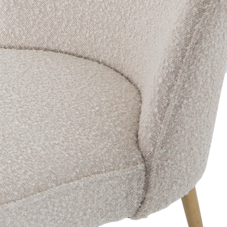 Ursa High Cream Linen & Metal Side Dining Chair