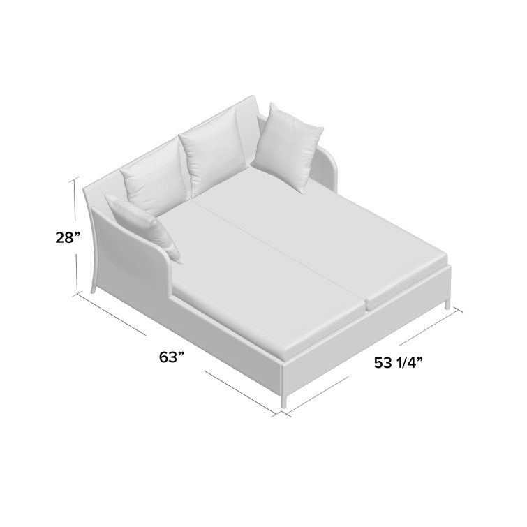 August Titanium and Sand Climate Resistant Outdoor Daybed