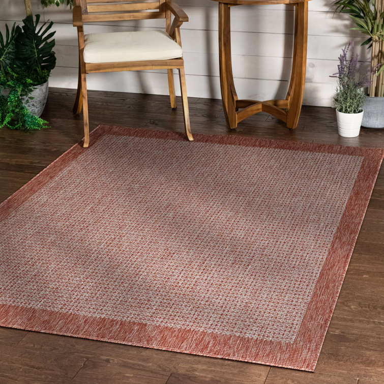Coral Breeze 9' x 12' Synthetic Rectangular Easy-Care Outdoor Rug