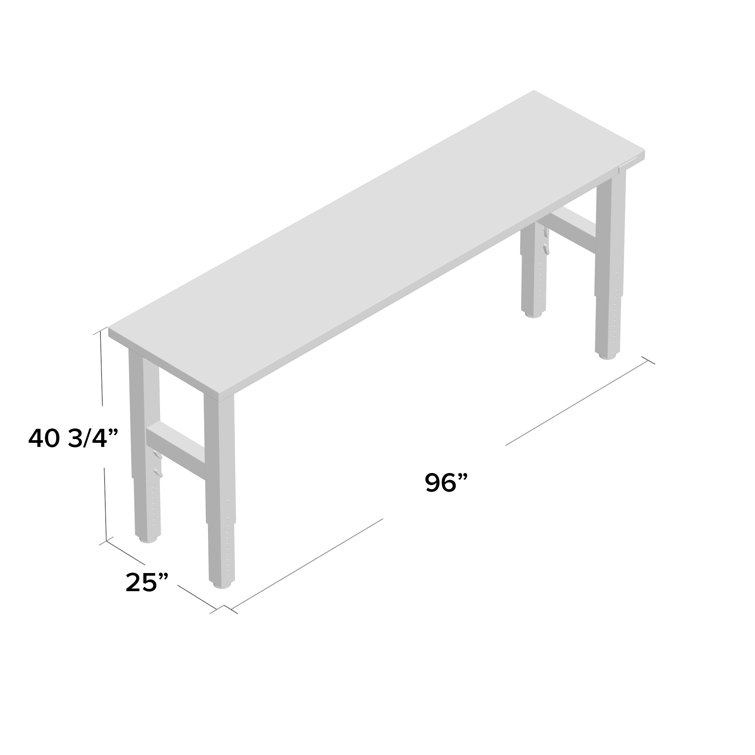 Granite Hammered Steel Adjustable Height 48" Workbench