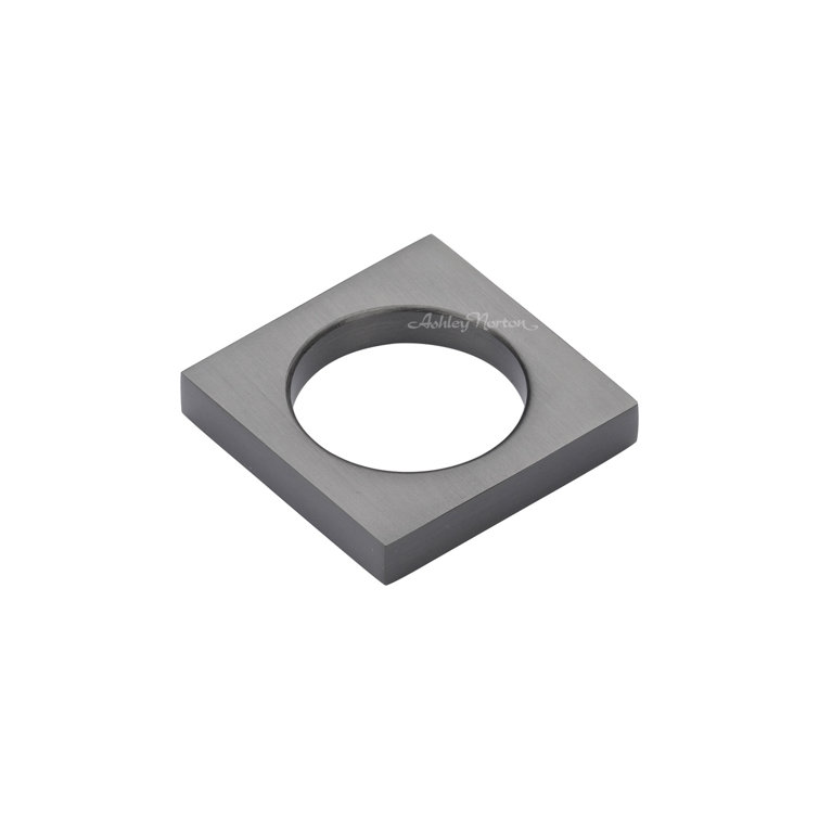 Satin Nickel Square Brass Cabinet Knob with Mounting Hardware