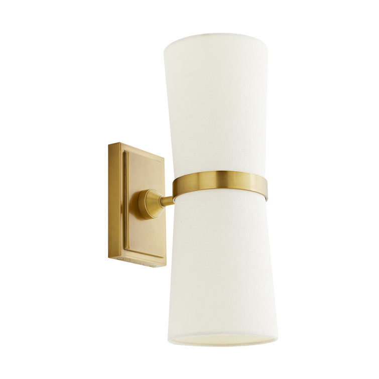 Antique Brass and Black Direct Wired Electric Sconce