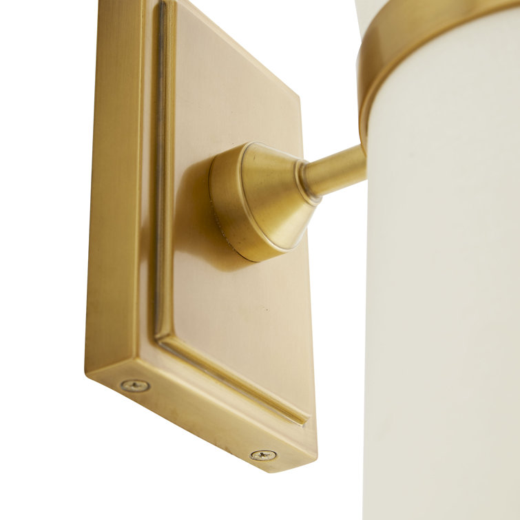 Antique Brass and Black Direct Wired Electric Sconce