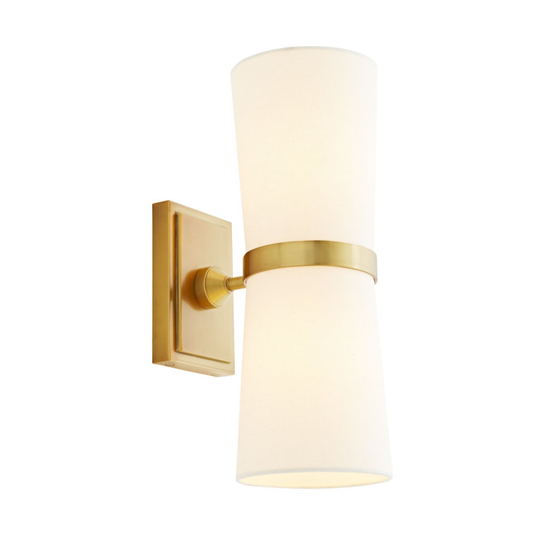 Antique Brass and Black Direct Wired Electric Sconce