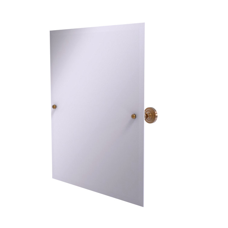 Elegant Frameless Rectangular Wall Mirror in Brushed Bronze