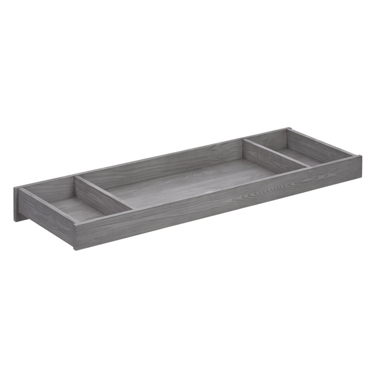 Dusk Gray Solid Wood Changing Topper for Dresser
