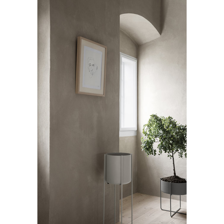 Kena Large Steel Grey Round Plant Stand