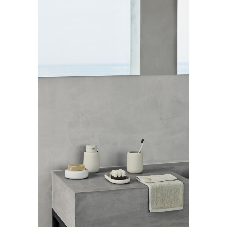 Magnet Charcoal Ceramic Soap Dispenser with Soft-Touch Finish