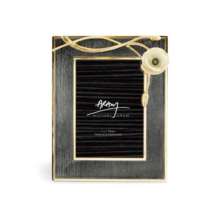 Classic 5x7 Gold and Black Anemone Picture Frame