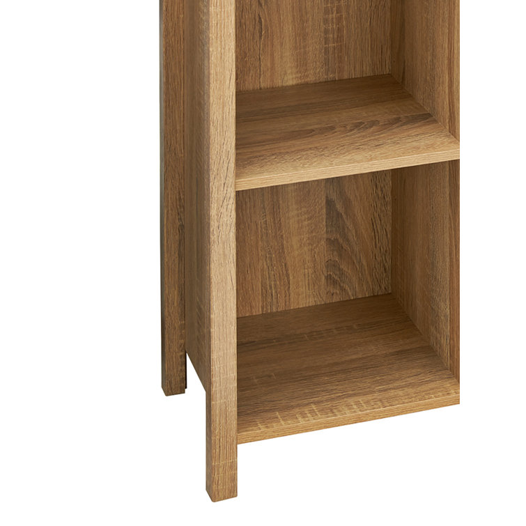 Weathered Oak Adjustable 9-Cube Storage Organizer with Doors