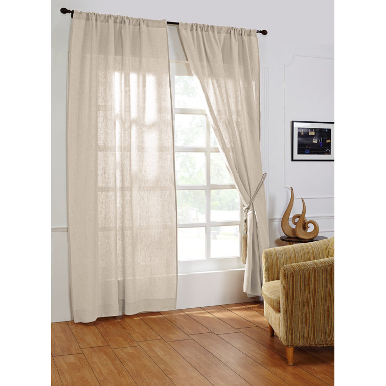 Ivory Linen Sheer Indoor Window Panel