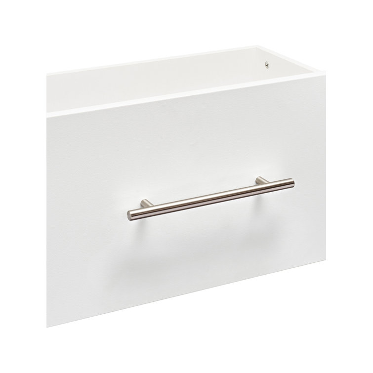 Pure White Adjustable Closet System with Drawers and Shelves