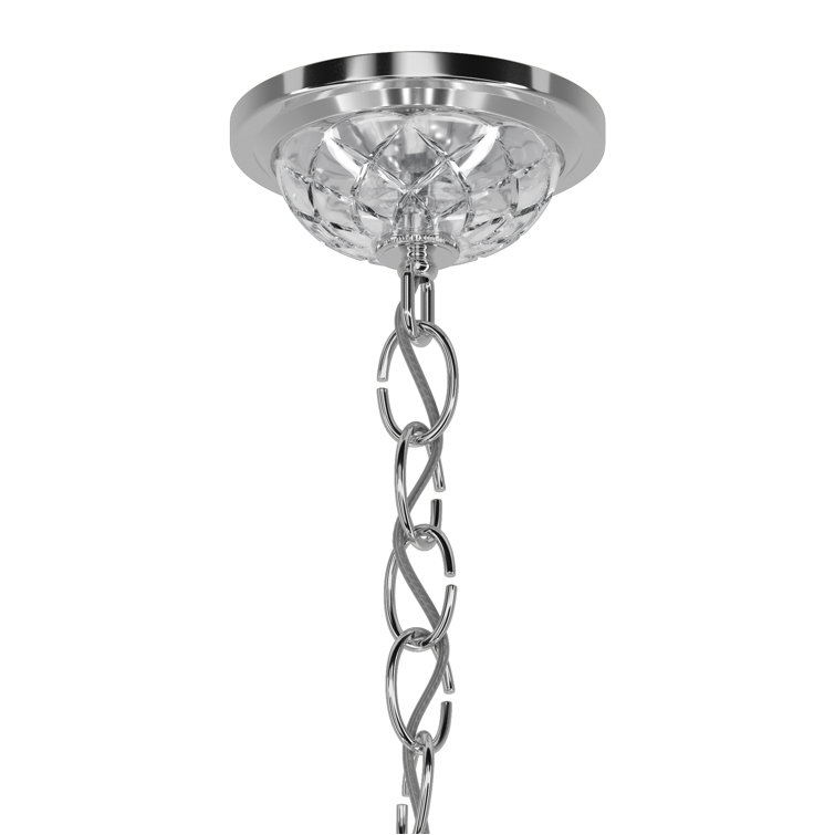 Polished Silver 28-Light Crystal Tiered Chandelier