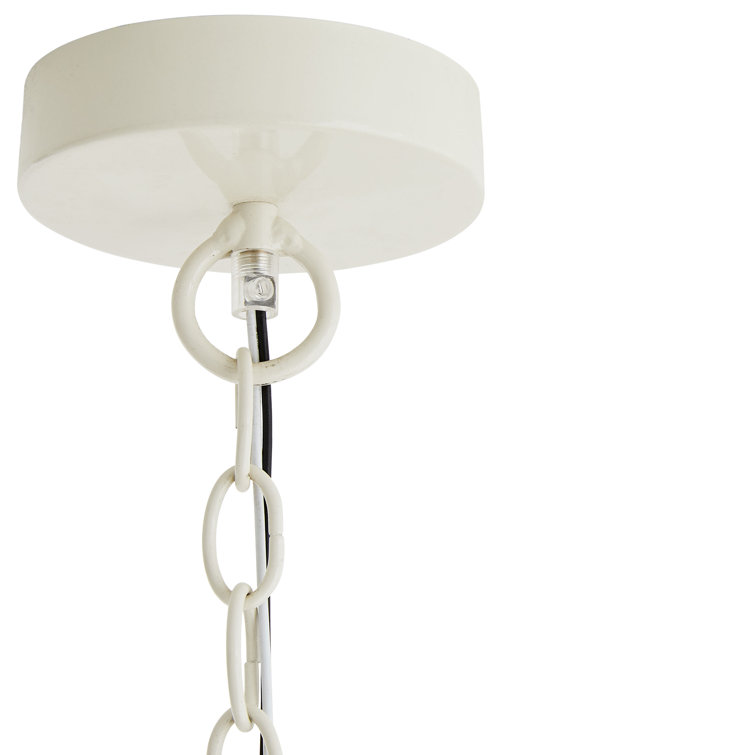 Finley Organic Loop White Rattan 32" Pendant Chandelier