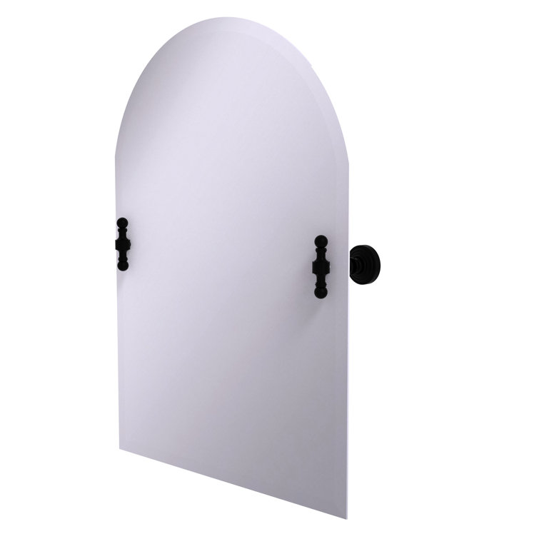 Matte Black Oval Frameless Wall Mirror