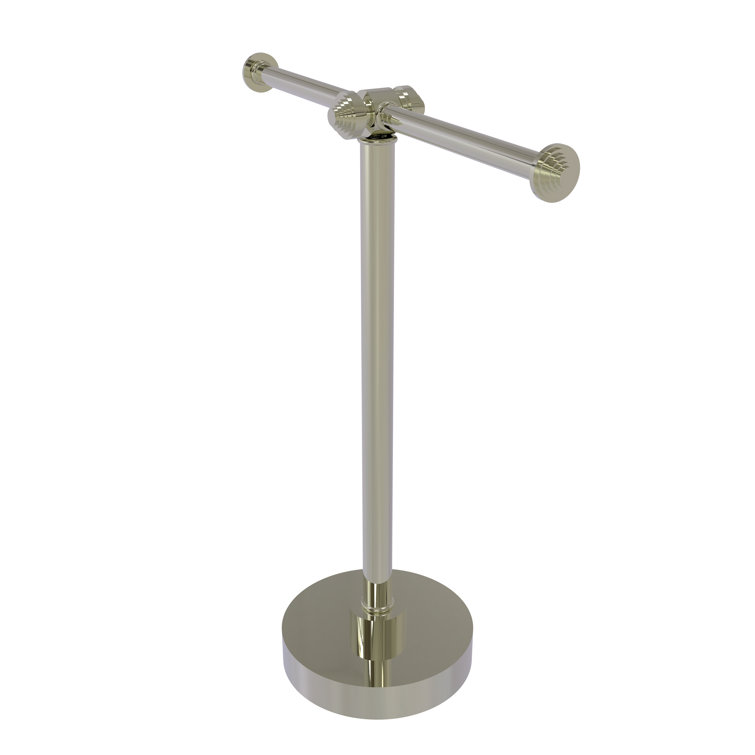 Polished Nickel Dual Arm Vanity Towel Holder