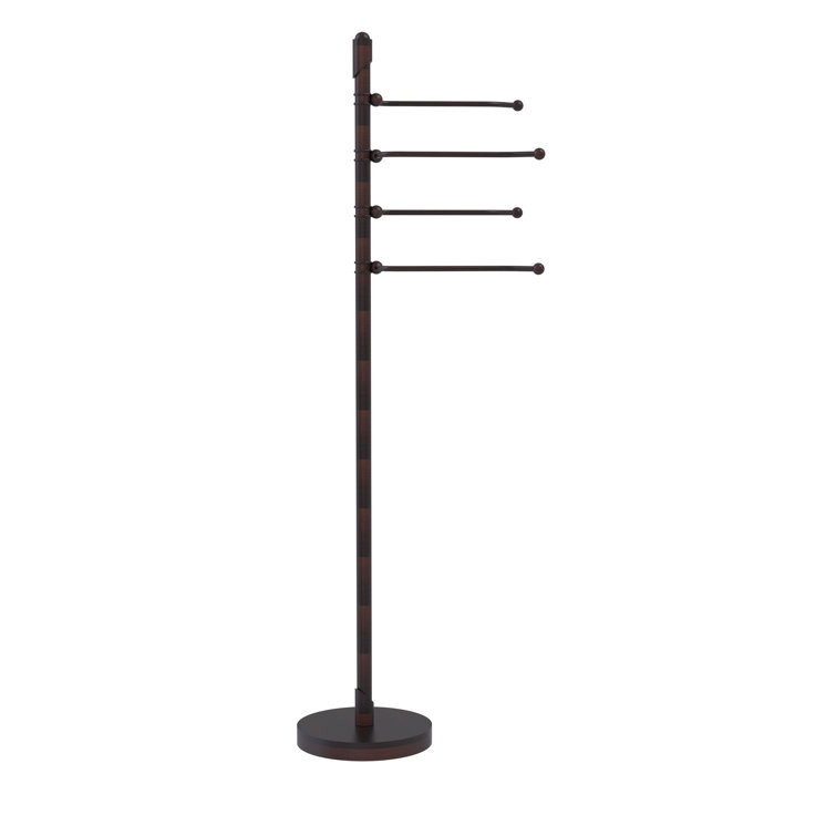Venetian Bronze Freestanding Towel Stand with Pivoting Arms