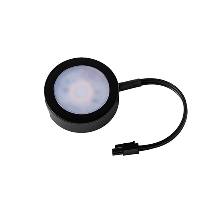 Black Aluminum LED Puck Light with Adjustable CCT