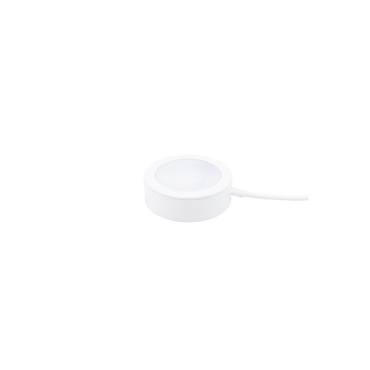 White Acrylic LED Puck Light with Adjustable Color Temperature