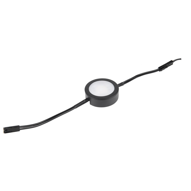 Black Aluminum LED Puck Light with Adjustable CCT