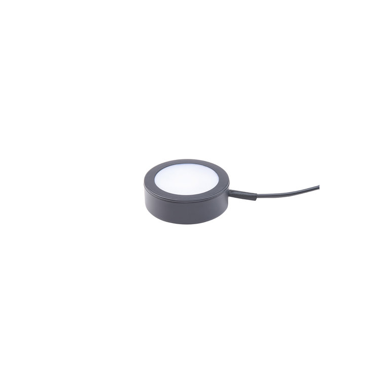 Black LED Puck Light with Acrylic Diffuser
