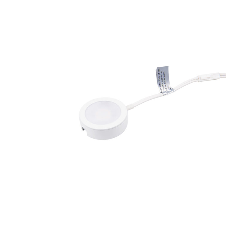 White Acrylic LED Puck Light with Adjustable Color Temperature