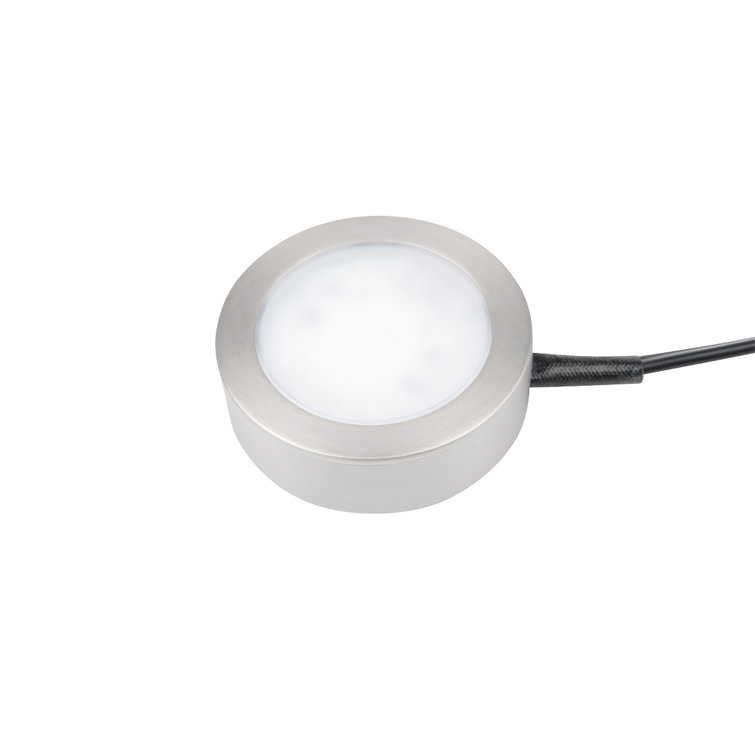 Brushed Nickel LED Under Cabinet Puck Light
