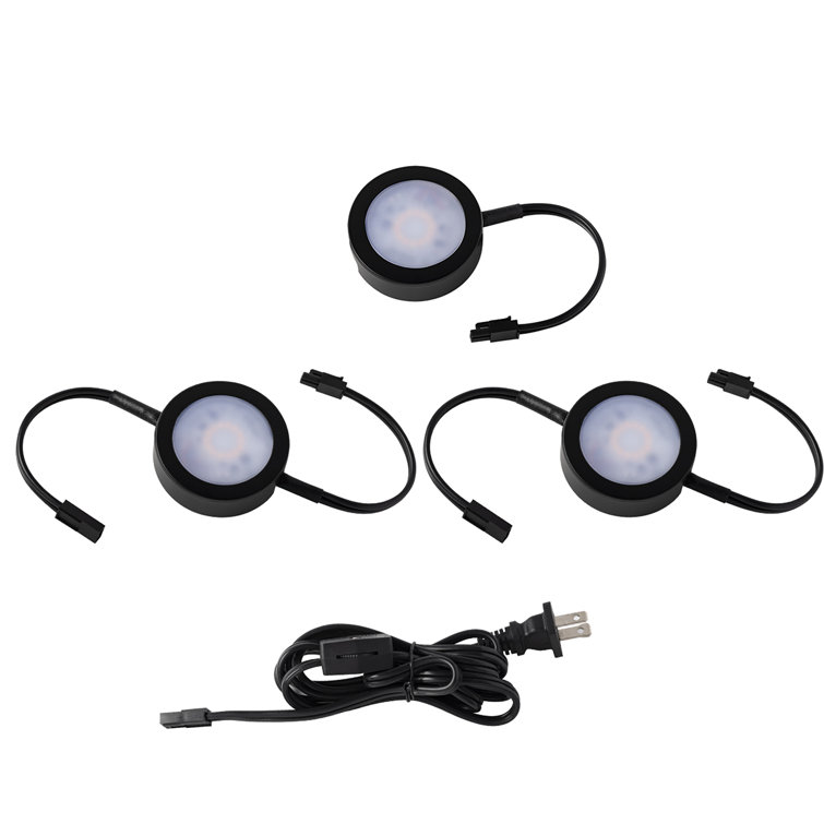 Black Aluminum LED Puck Light with Adjustable CCT