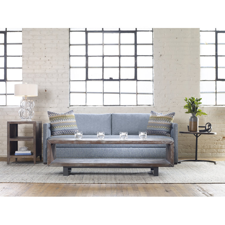 Rustique Round Wood and Metal End Table